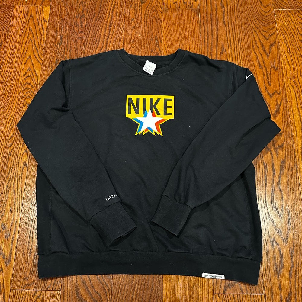 NIKE Standard Issue Men's Basketball Crew Sweatshirt Black Sz XL